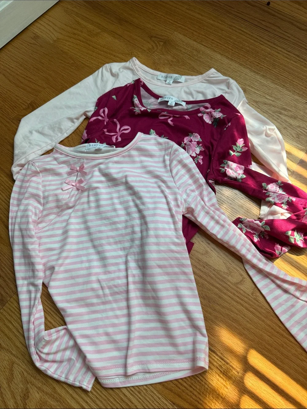 Carter's Pink, Light Pink & Magenta Long-Sleeve Girls' Tops - 3 Pack